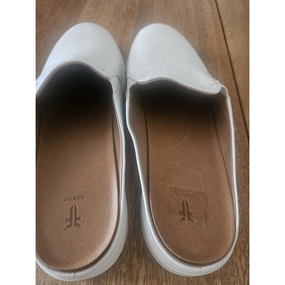 FRYE IVY SNEAKER MULE LEATHER WHITE SZ 9 - Picture 4 of 4